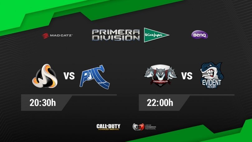[#CODPRIMERA: 20:30h] wSystem vs Pain Gaming y Cerberus vs Evident Victory