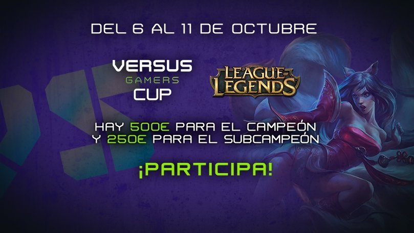 Participa en la Versus Cup de League of Legends