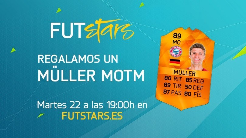 El martes 22 regalamos un MÜLLER MOTM en FUT Stars