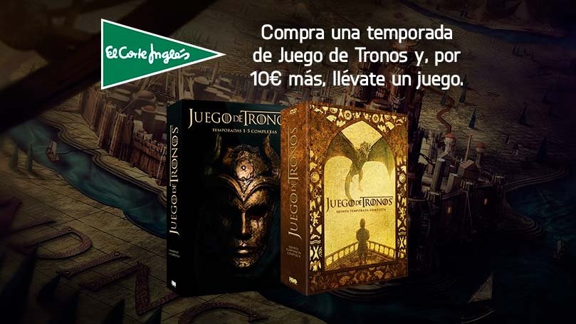 Ofertaza de El Corte Inglés de una temporada de Juego de Tronos y un videojuego sólo por 10€ más