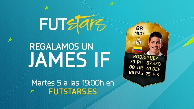 El martes 5 regalamos un James IF en FUT Stars