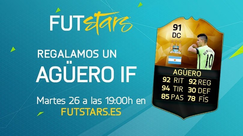 El martes 26 regalamos un Agüero IF en FUT Stars
